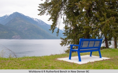 Wishbone Rutherford Memorial Bench in New Denver BC